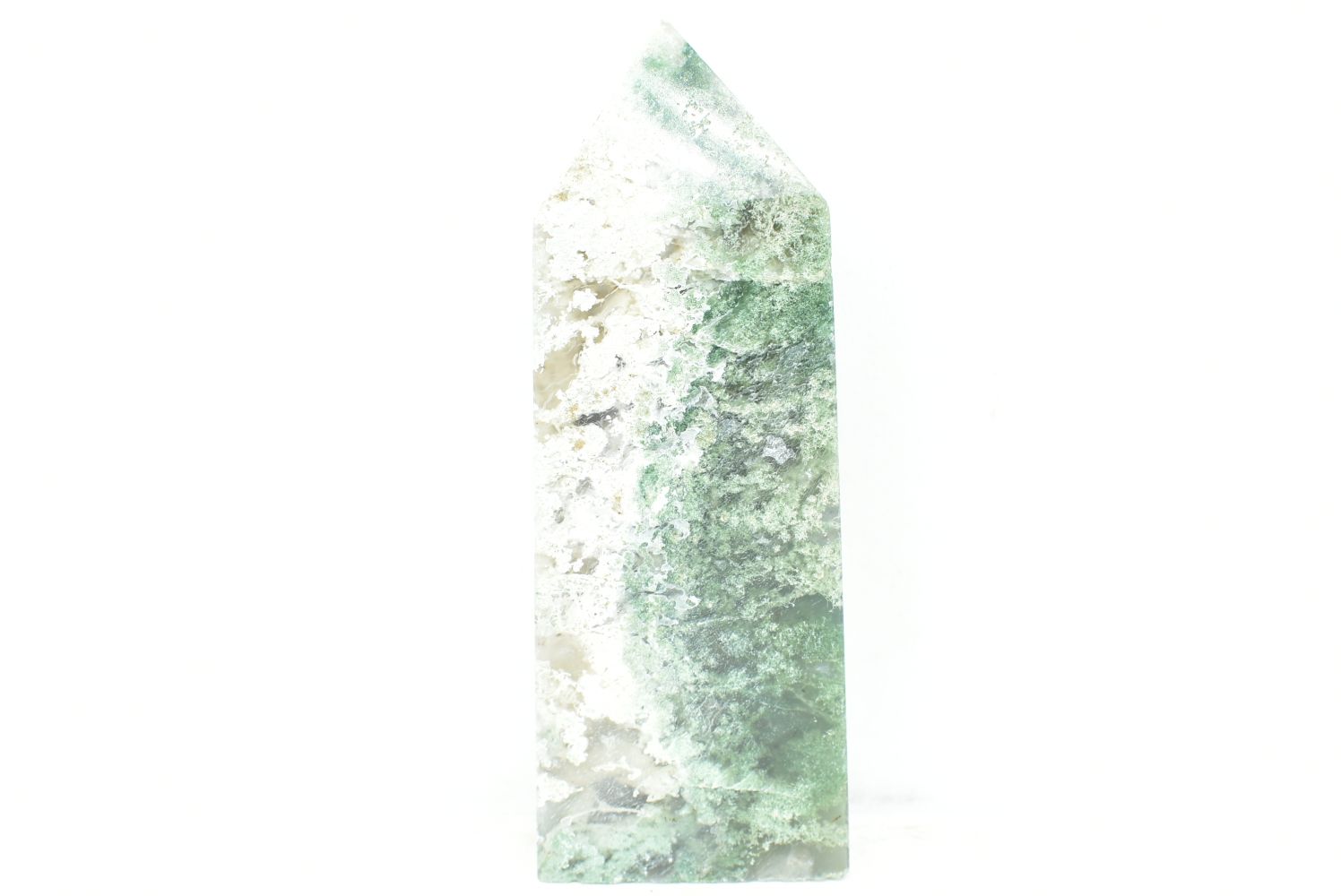 Moss Agate Obelisk 9.4 cm