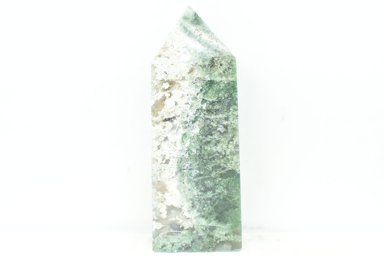 Moss Agate Obelisk 9.4 cm