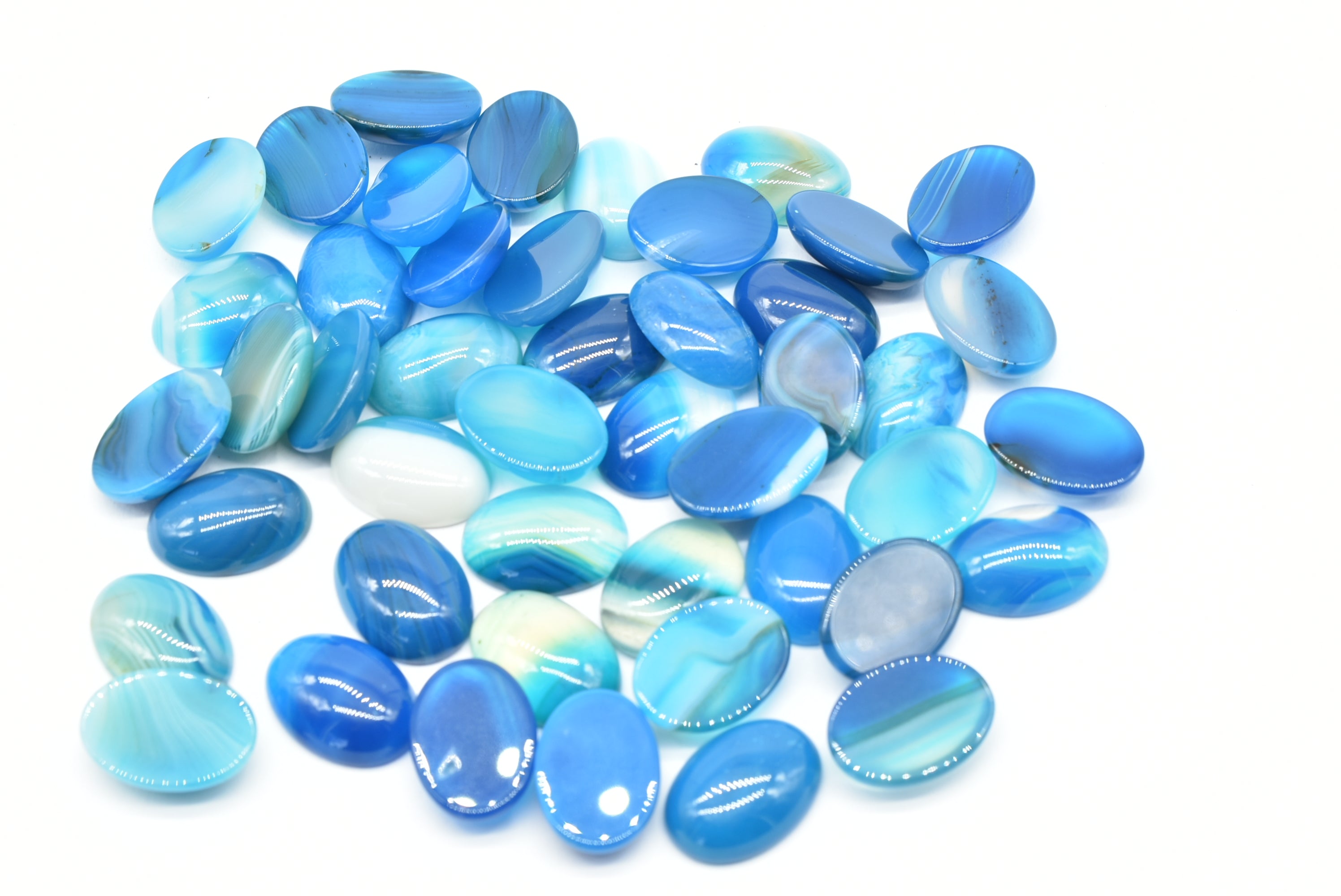 Blue Agate Oval Cabochon (Tint)