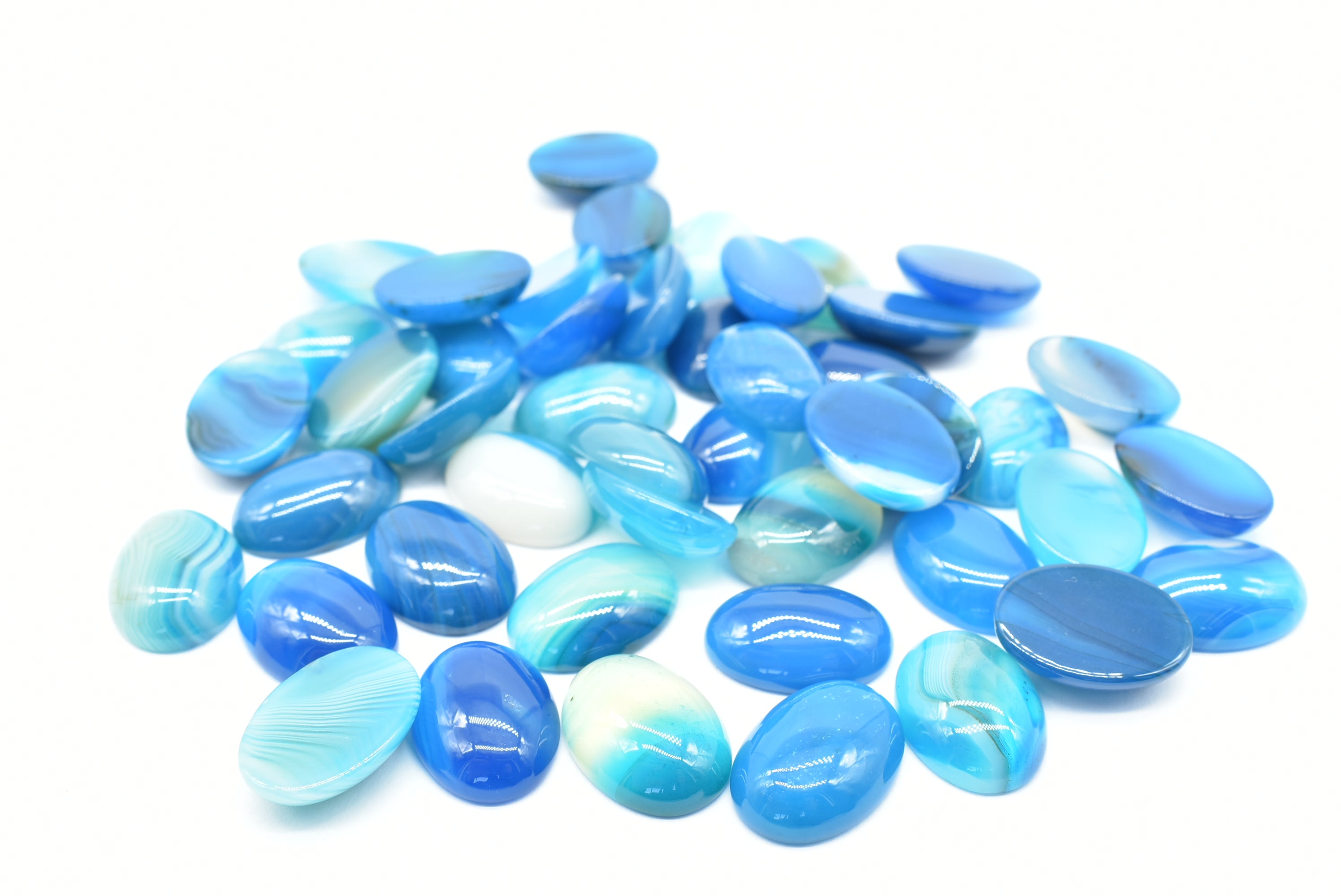 Blue Agate Oval Cabochon (Tint)