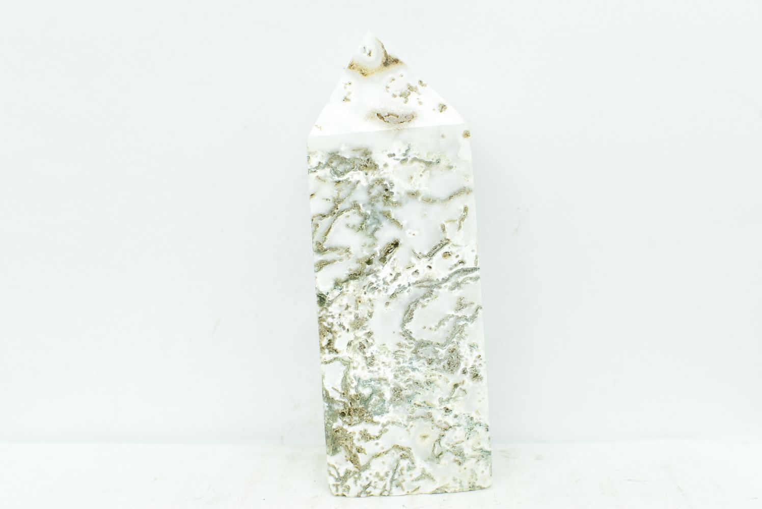 Moss Agate Obelisk 8.8 cm