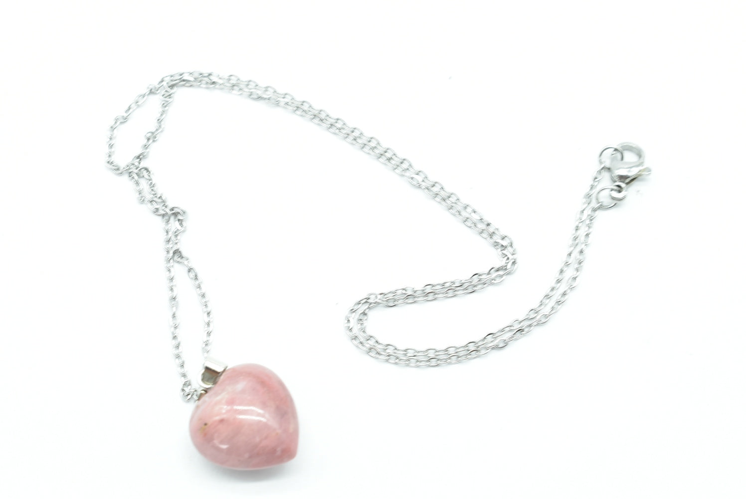 Rhodochrosite Heart Pendant