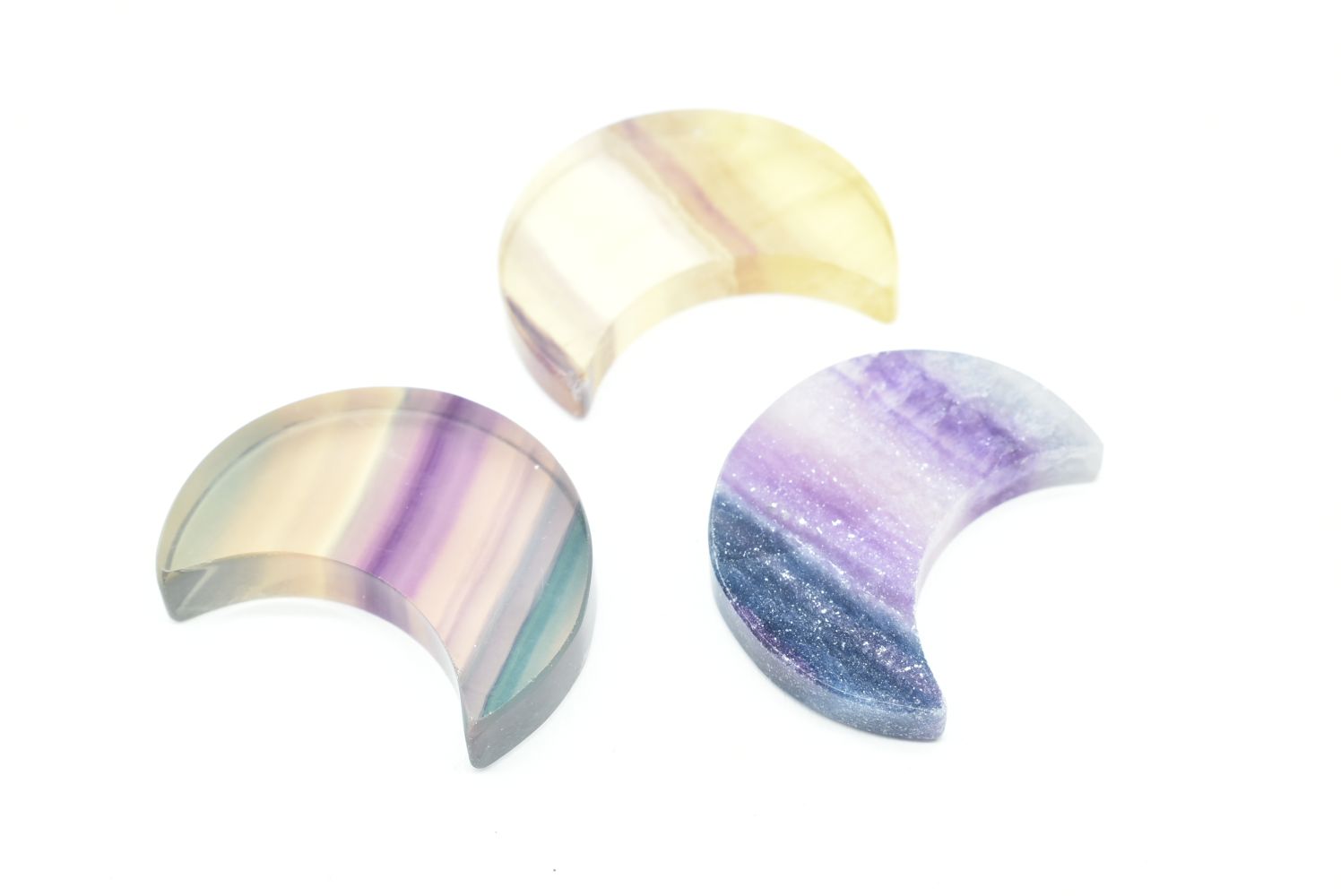 Rainbow Fluorite Moon