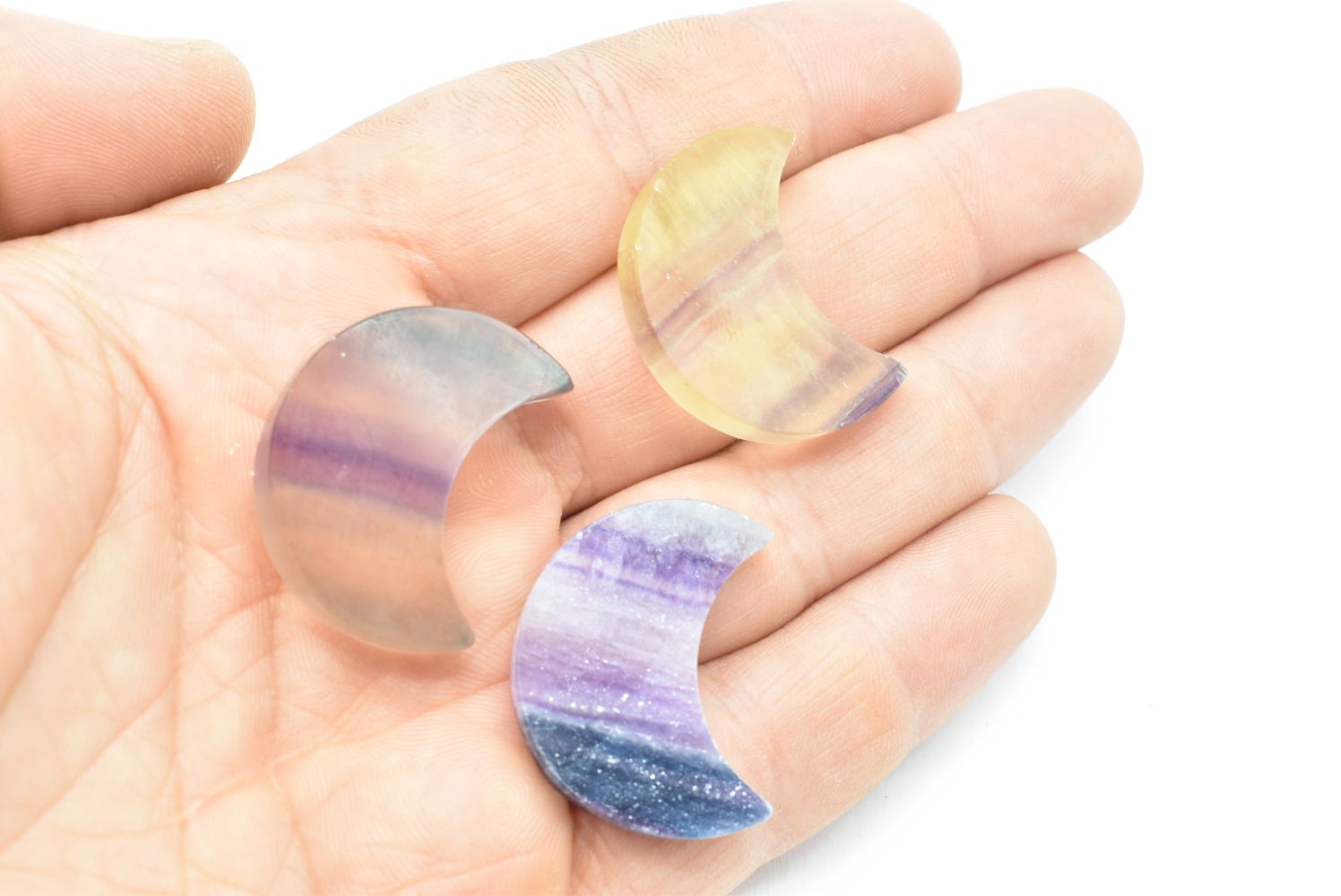 Rainbow Fluorite Moon