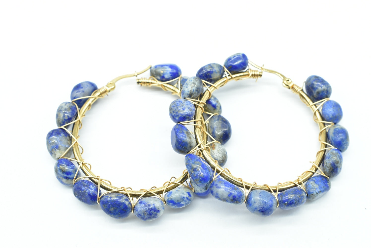 Lapis lazuli stones earrings
