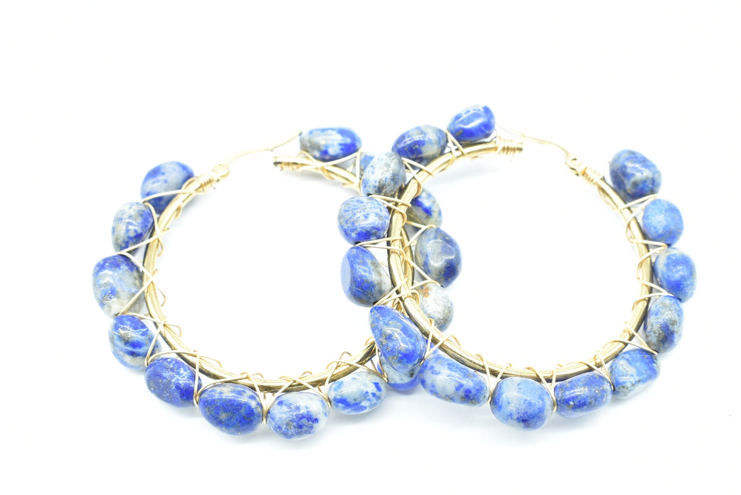 Lapis lazuli stones earrings