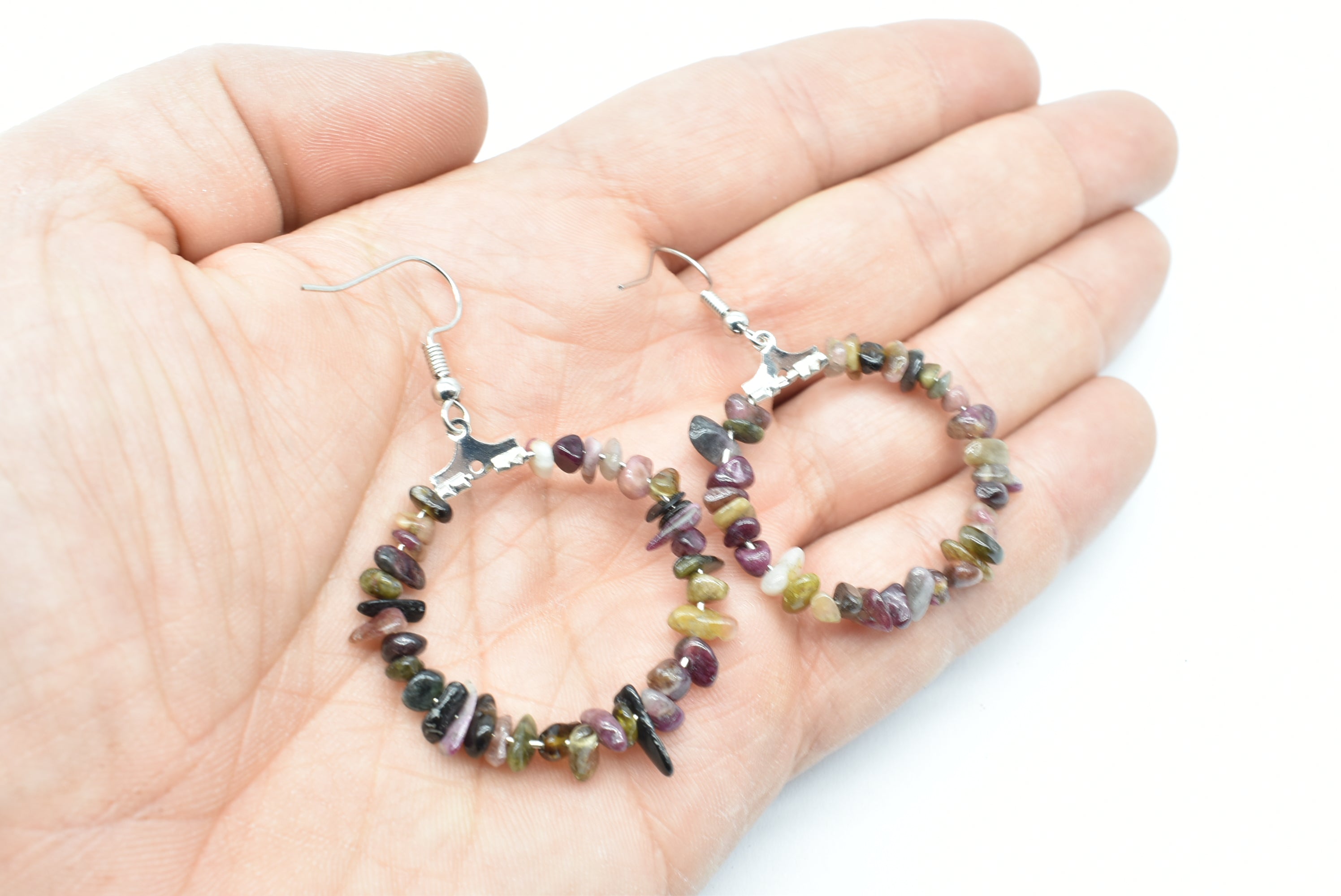 Tourmaline stones earrings