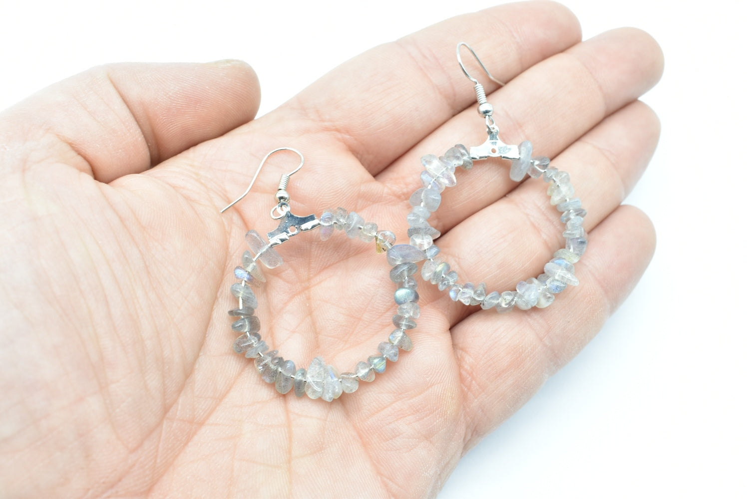 Labradorite stones earrings
