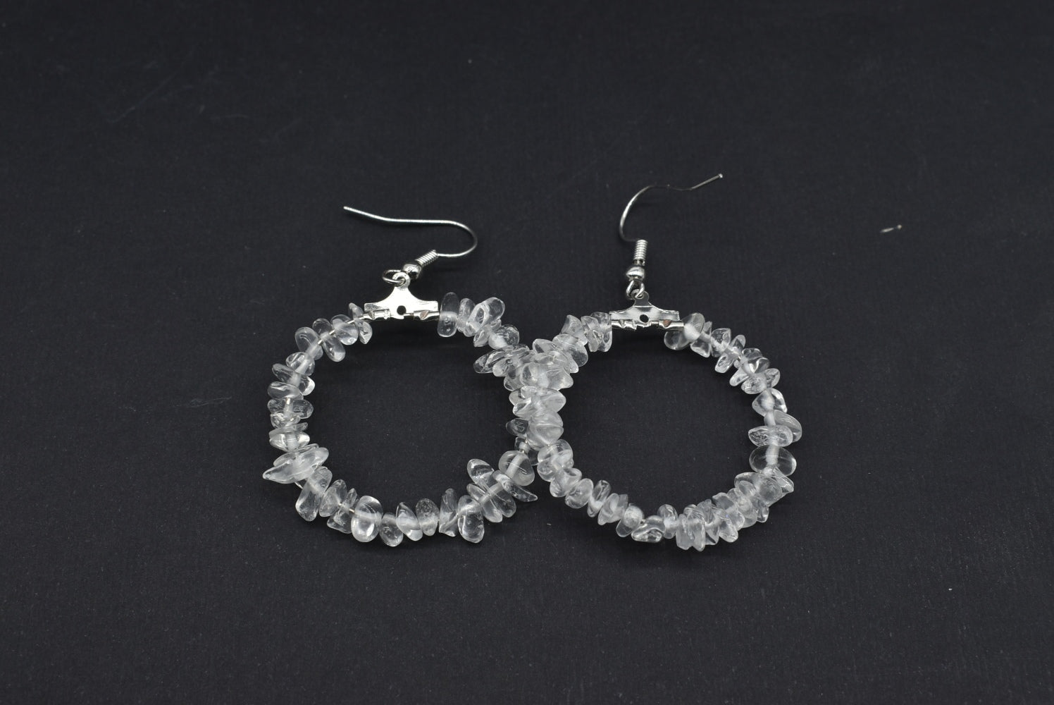Hyaline quartz stones earrings