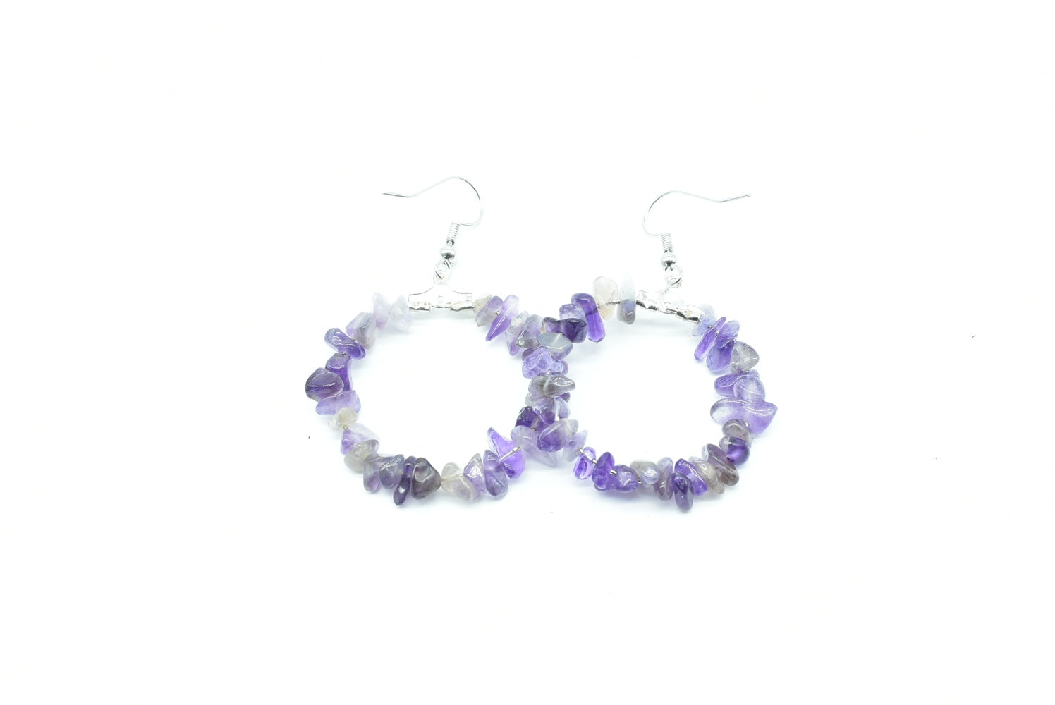 Amethyst stones earrings