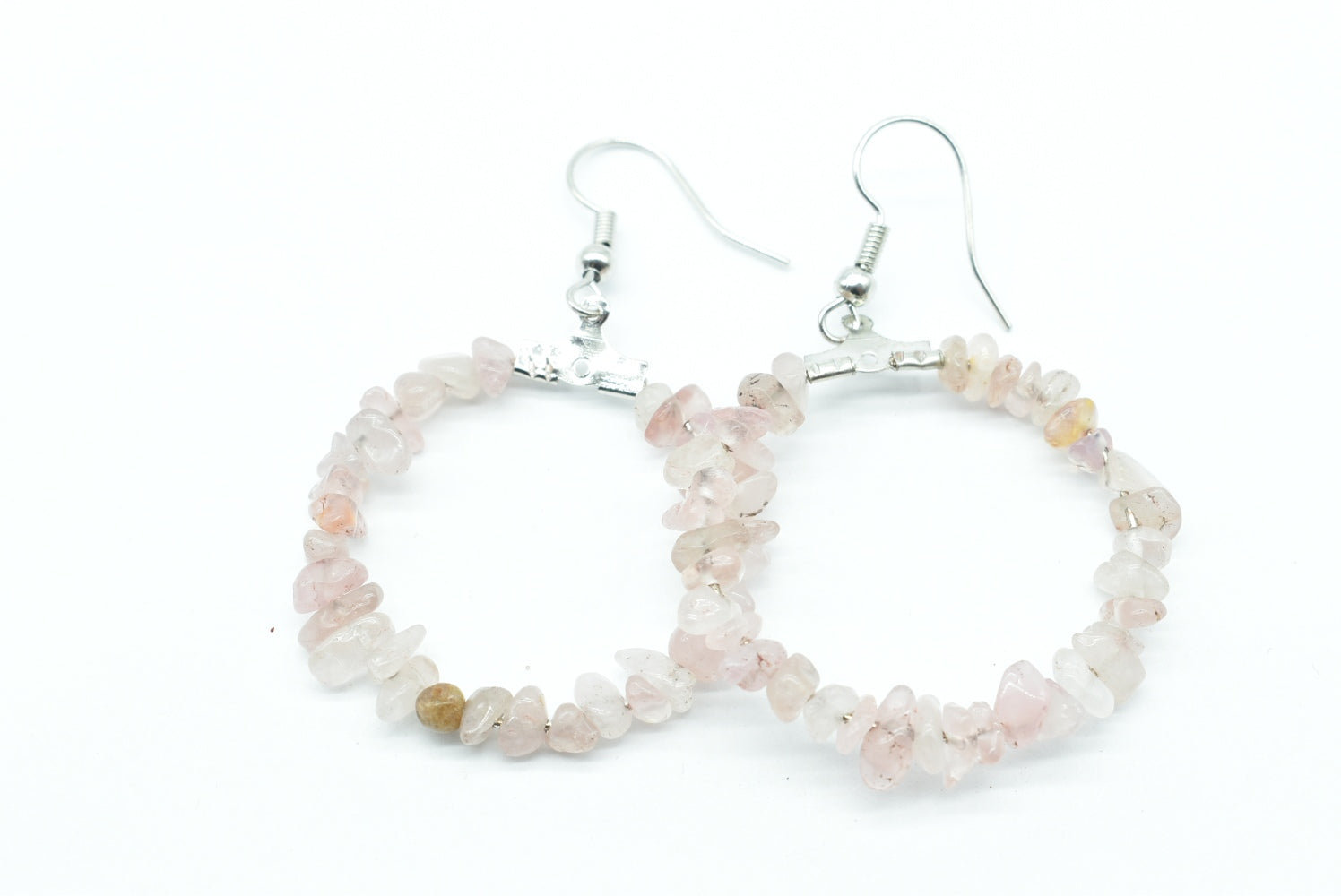 Rose Quartz stones earrings