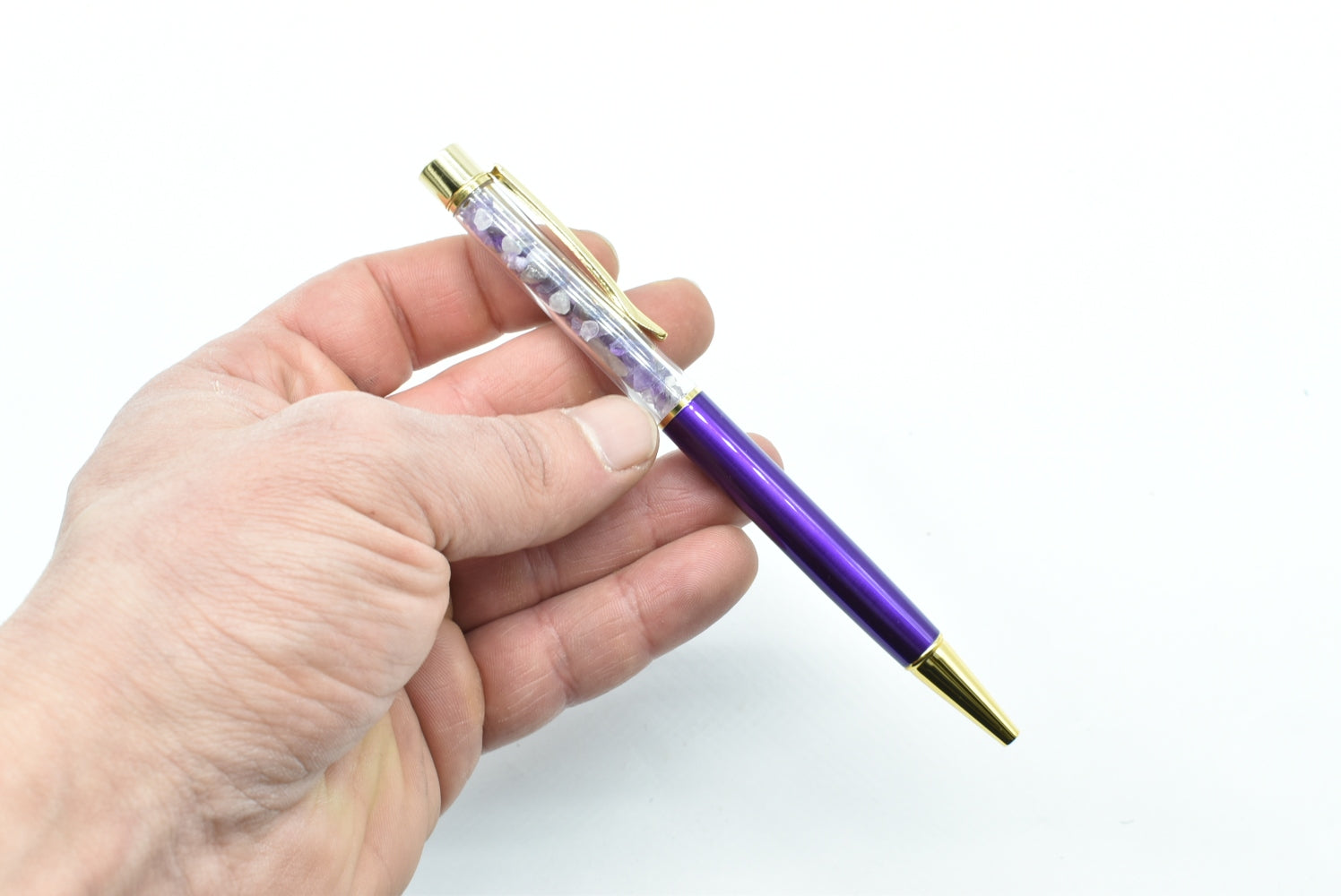 Pen with Amethyst chips