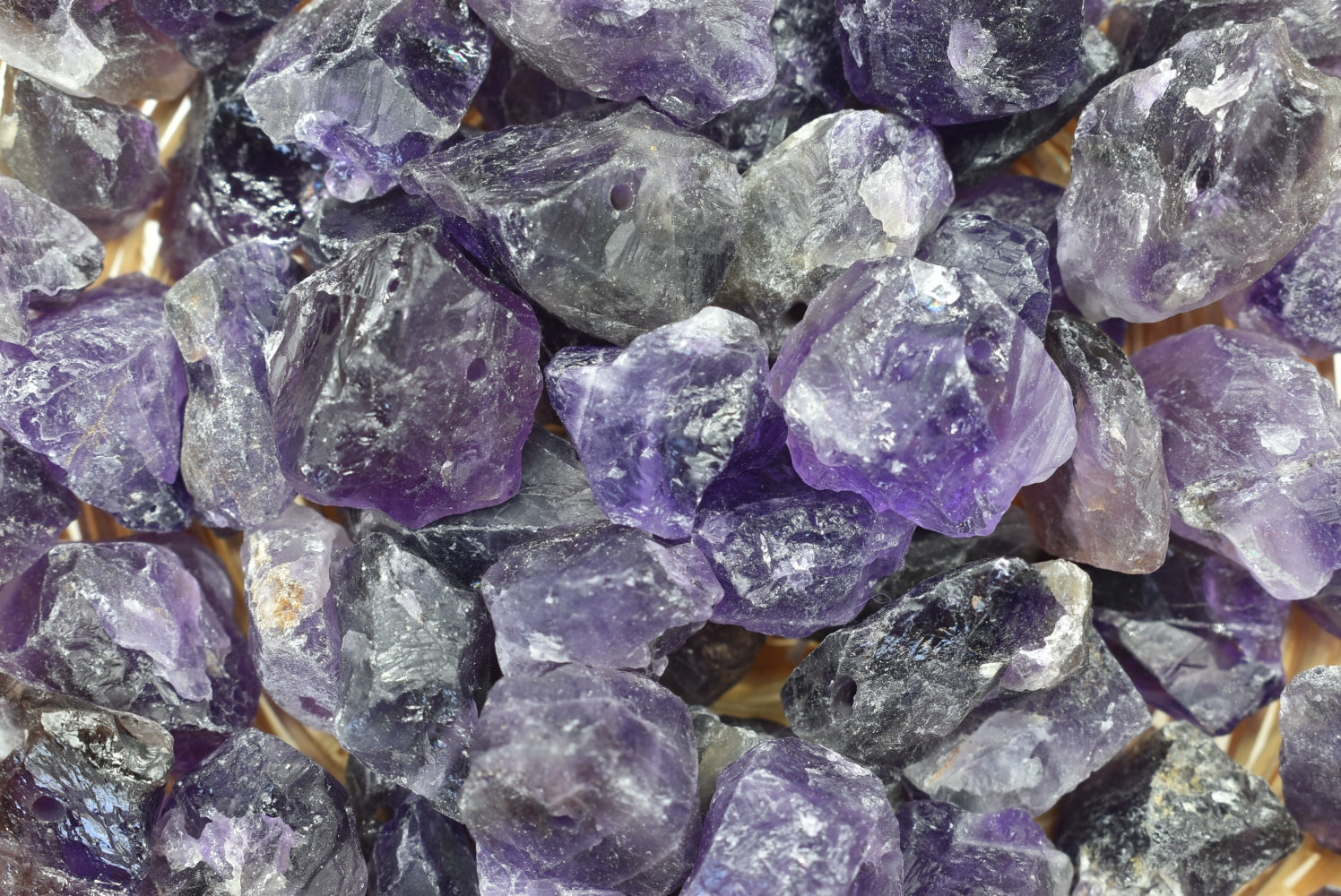 Raw Amethyst 15 mm Perforated - 1 Piece