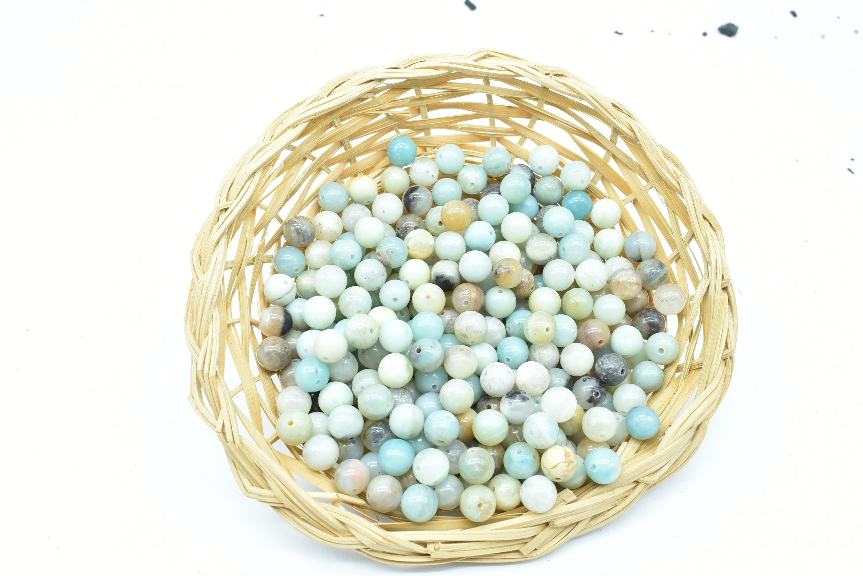 Amazonite Beads 8.5 mm Perforated - 10 Beads