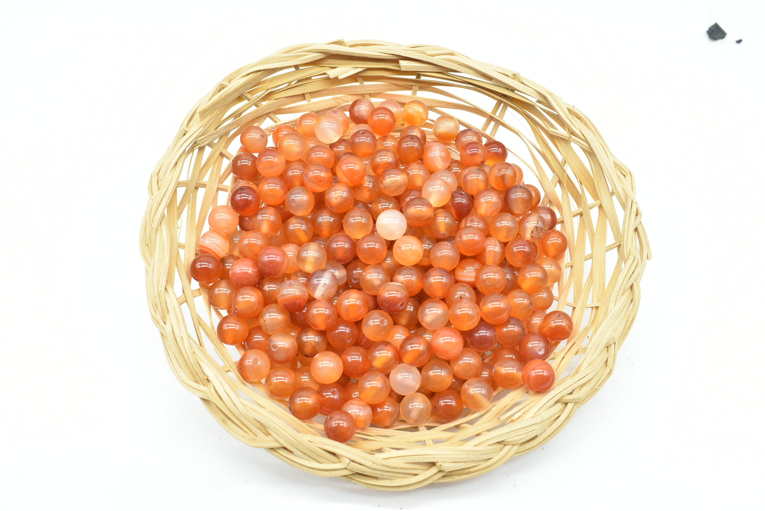 Carnelian Beads 8 mm Perforated - 10 Beads