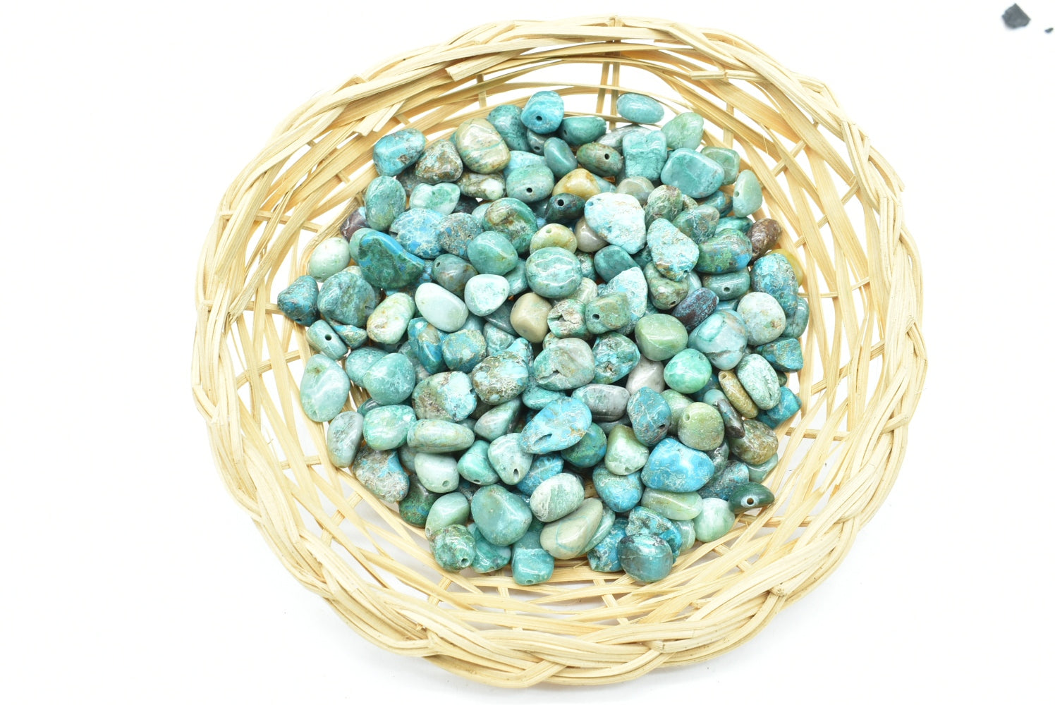 Chips of African Turquoise (Variety of Jasper) 12 mm Perforated - 10 Pieces