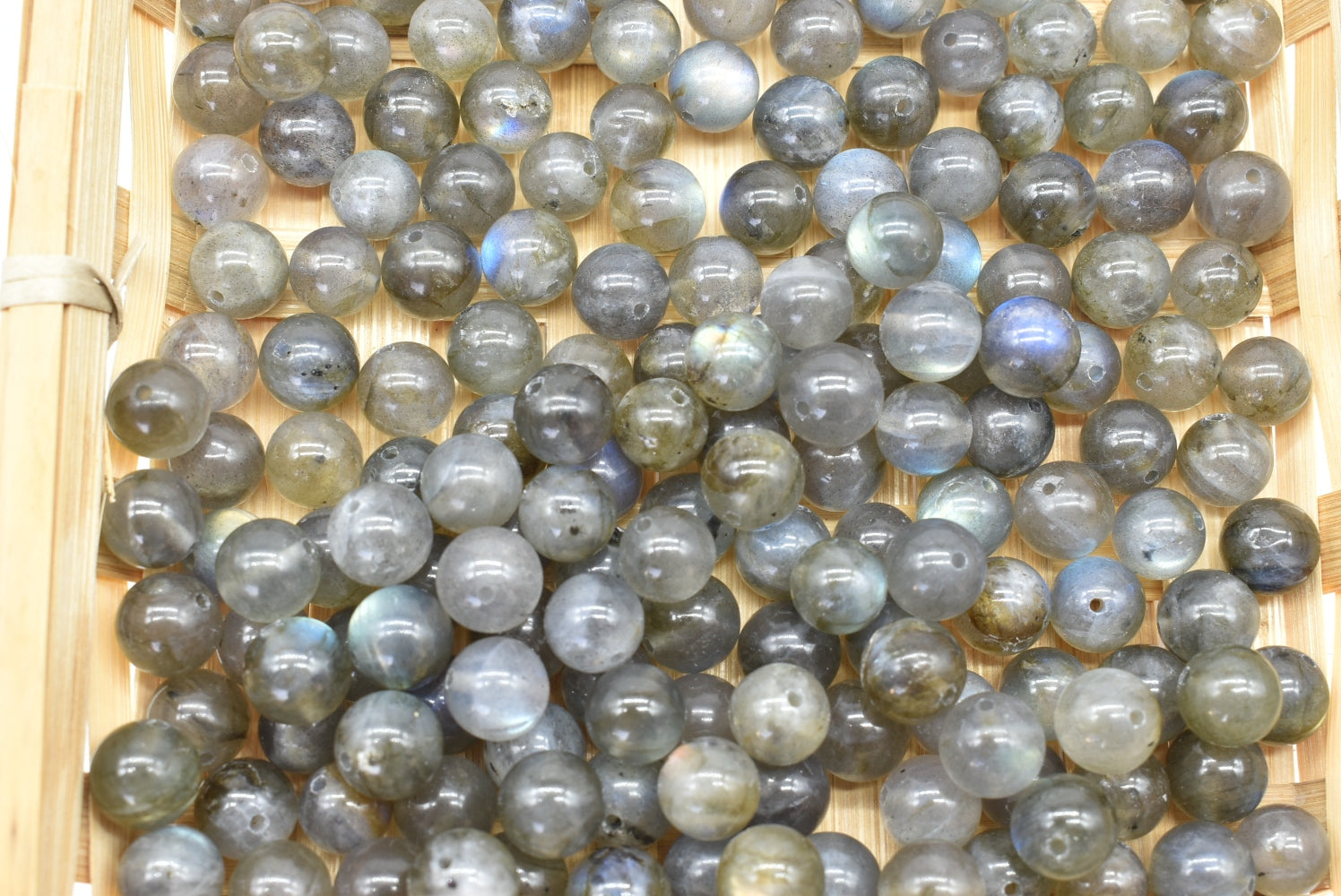 Perline di Labradorite 8 mm Forate Qualità AA - 3 Perline