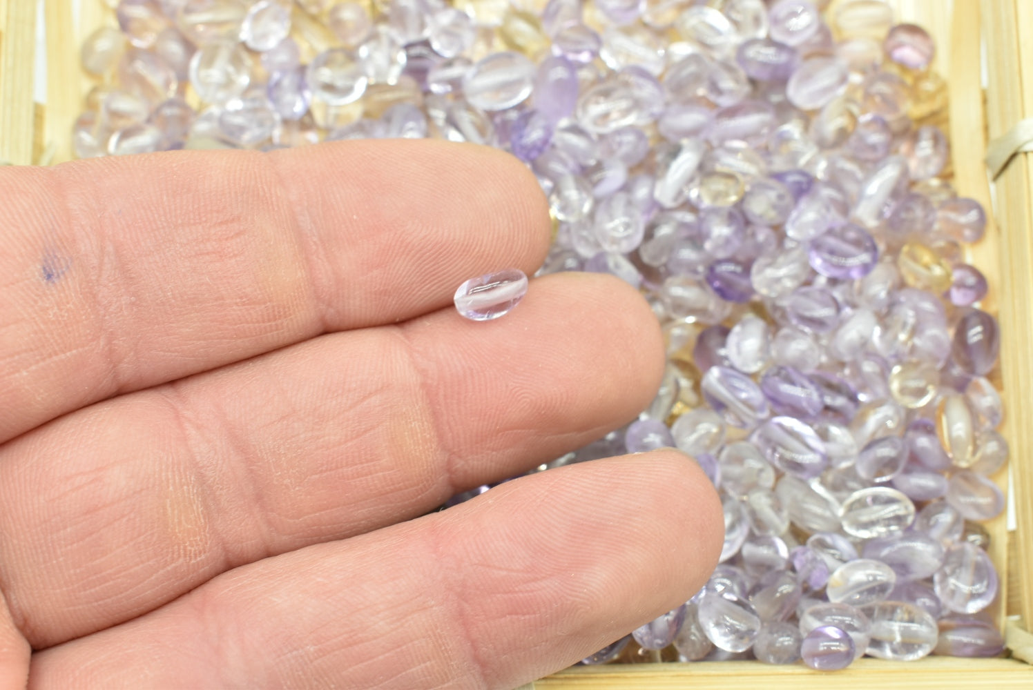 Ametrine Beads 4-5 mm Perforated - 5 Beads