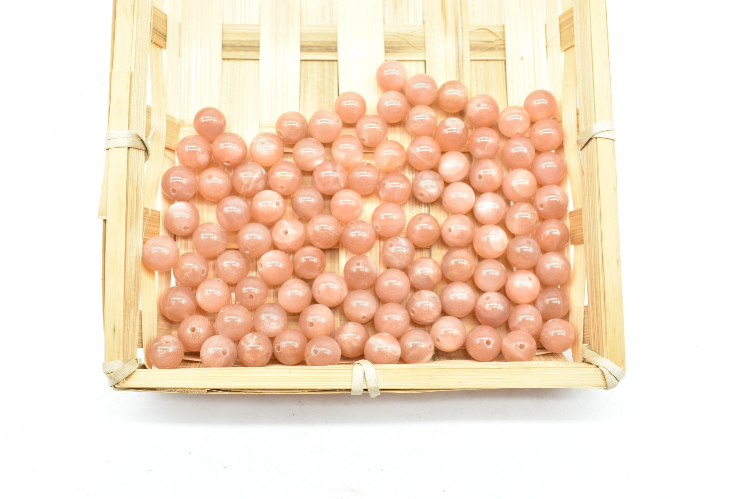 Sunstone Beads 8 mm Perforated Quality AA - 3 Beads