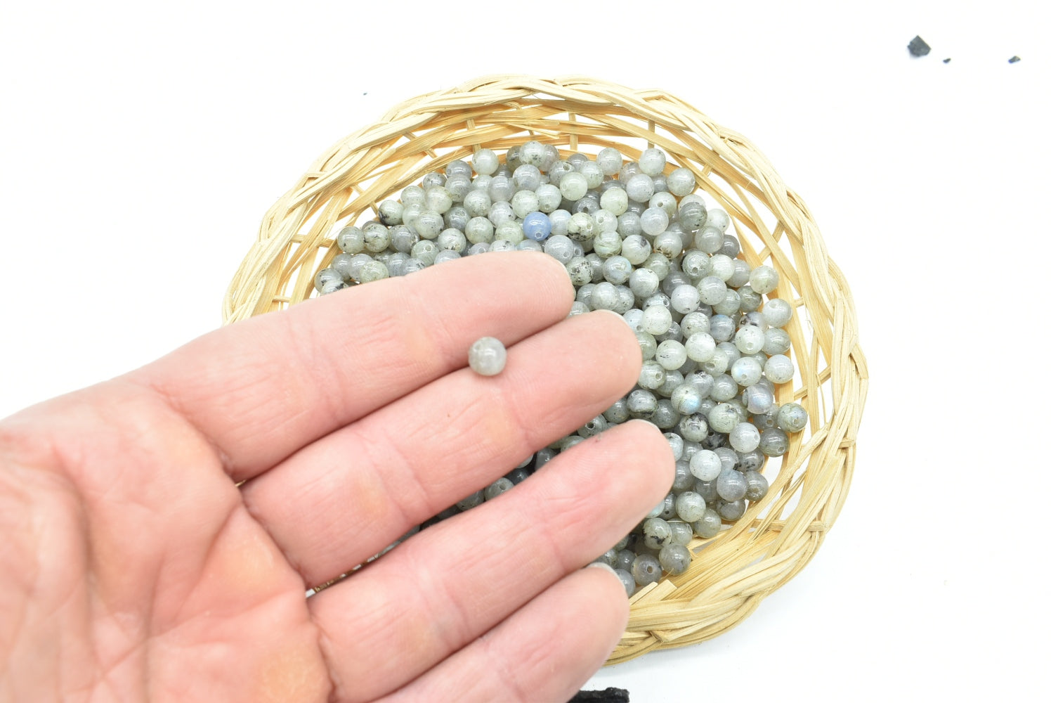 Labradorite Beads 6 mm Perforated - 10 Beads