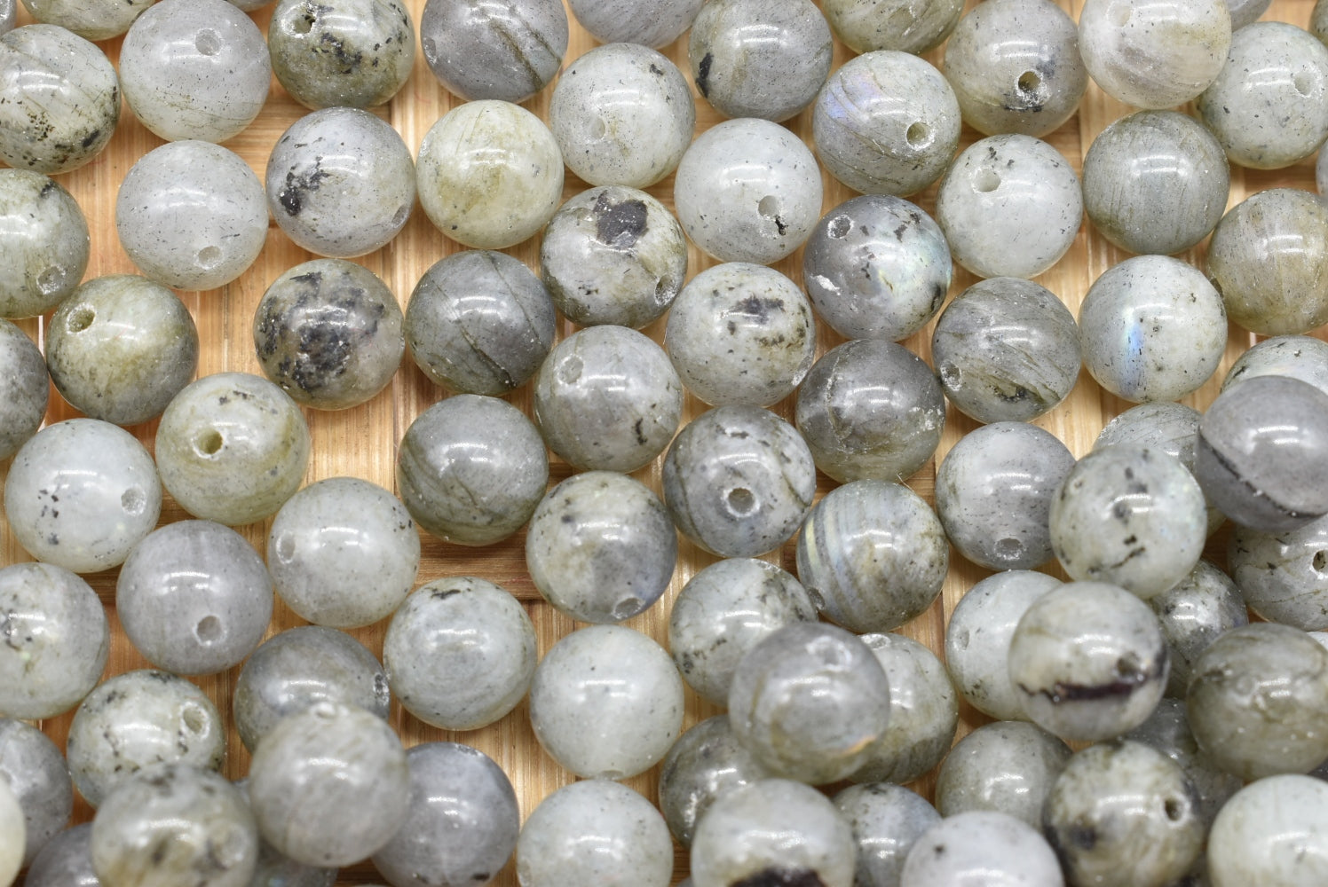 Perline di Labradorite 8-8.5 mm Forate - 5 Perline