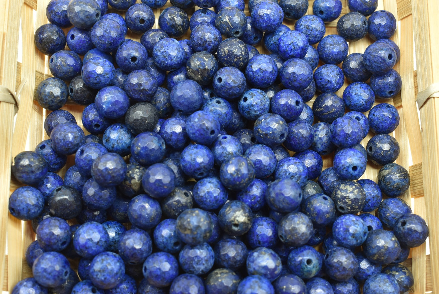 Perline di Lapislazzuli Sfaccettato 8 mm Forate - 5 Perline