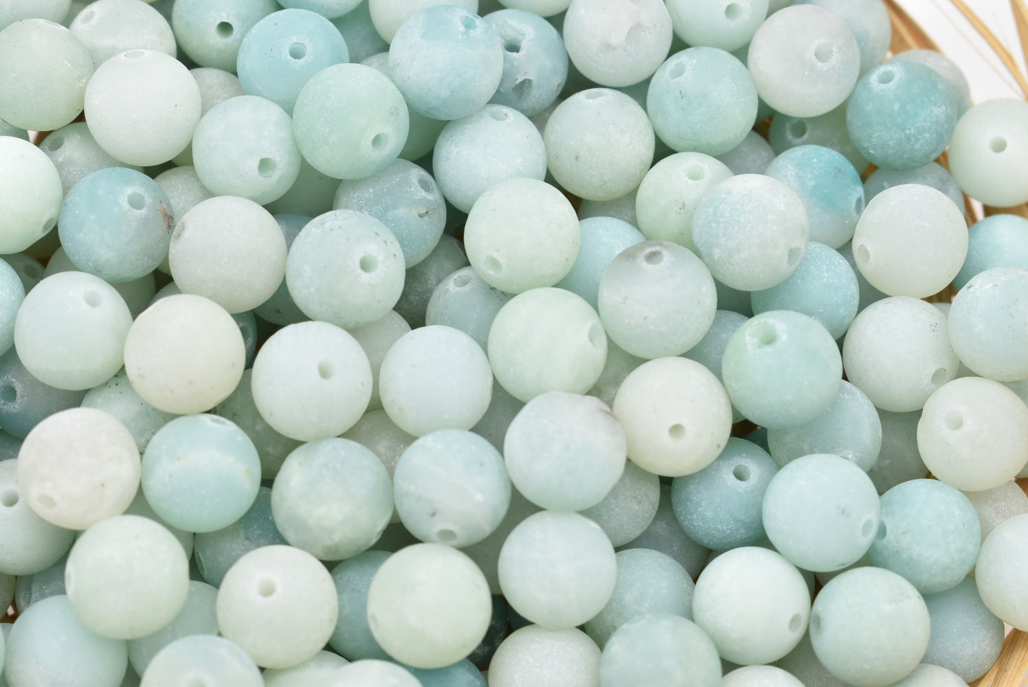 Amazonite Beads 8 mm Perforated - 5 Beads