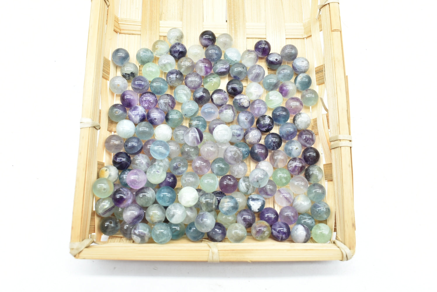 8 mm Perforated Fluorite Beads - 5 Beads