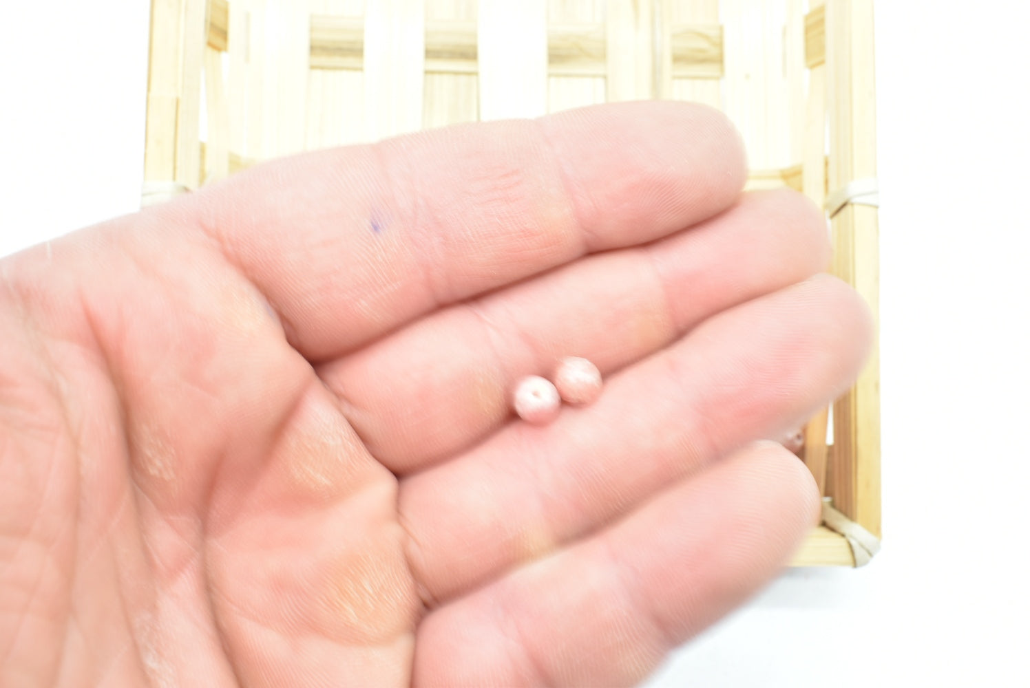 Perline di Rodocrosite 5 mm Forate - 5 Perline