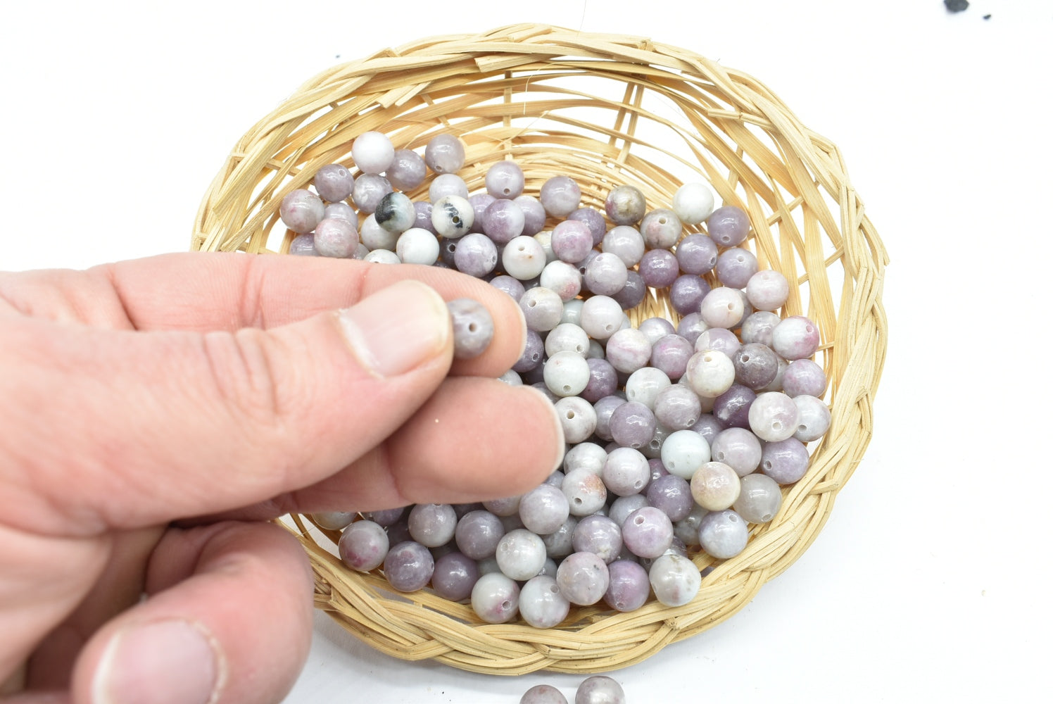 Rubellite Beads 8 mm Perforated - 5 Beads