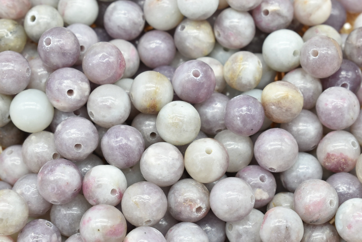 Rubellite Beads 8 mm Perforated - 5 Beads