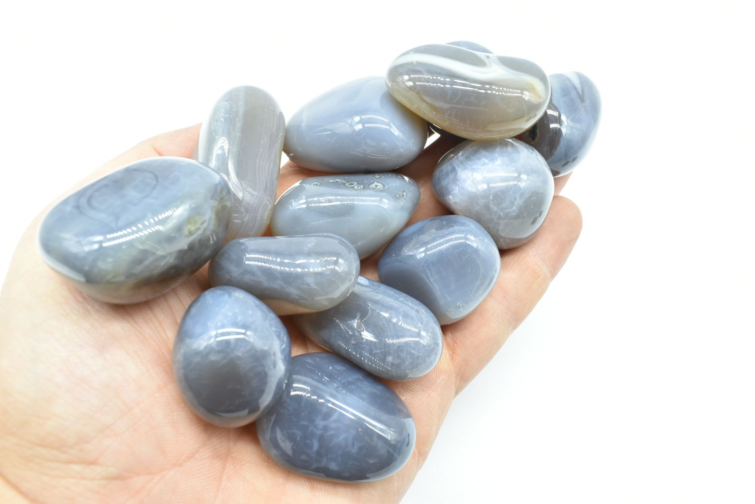 Tumbled Gray Agate from Brazil