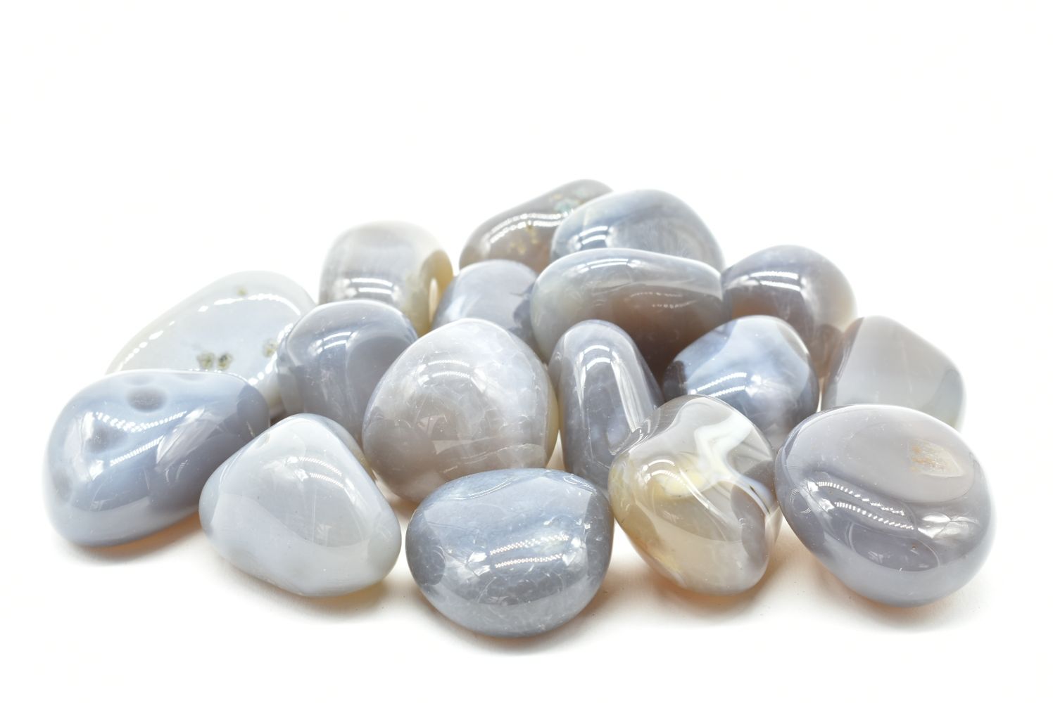 Tumbled Gray Agate from Brazil