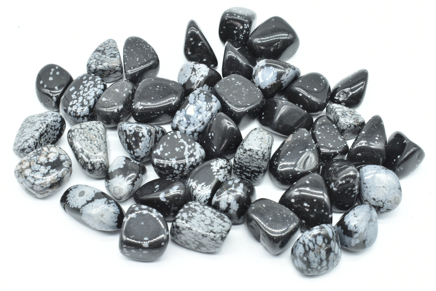 Tumbled Snowflake Obsidian