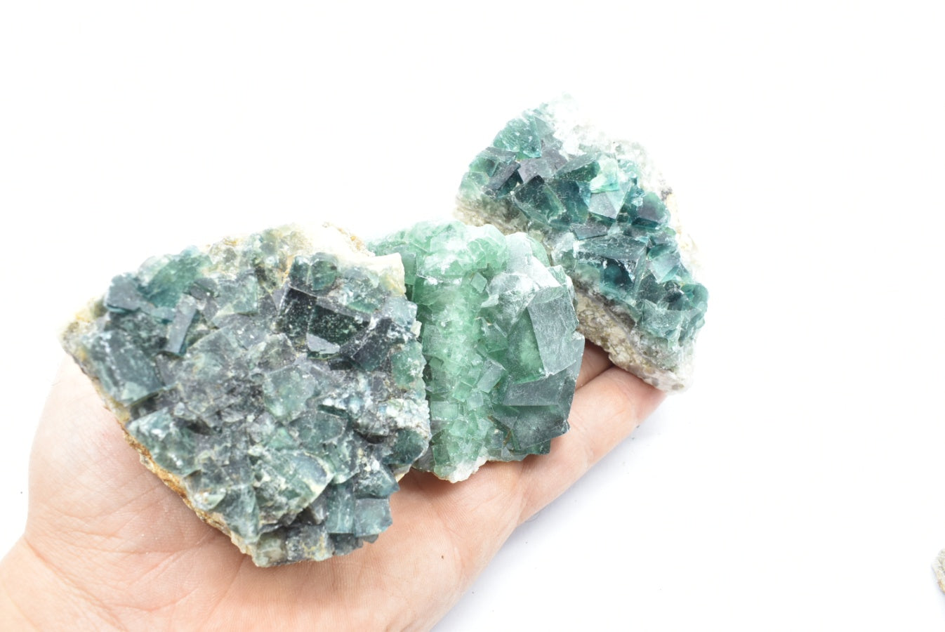 Green Fluorite Crystals 6.5-9.5 cm