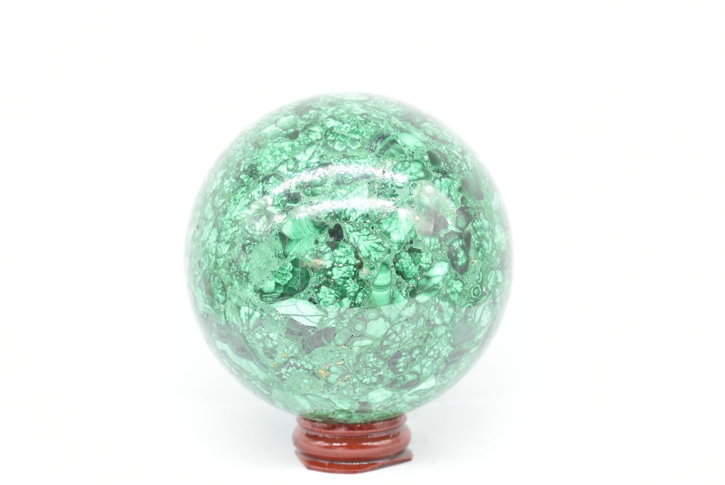 Malachite sphere 8 cm