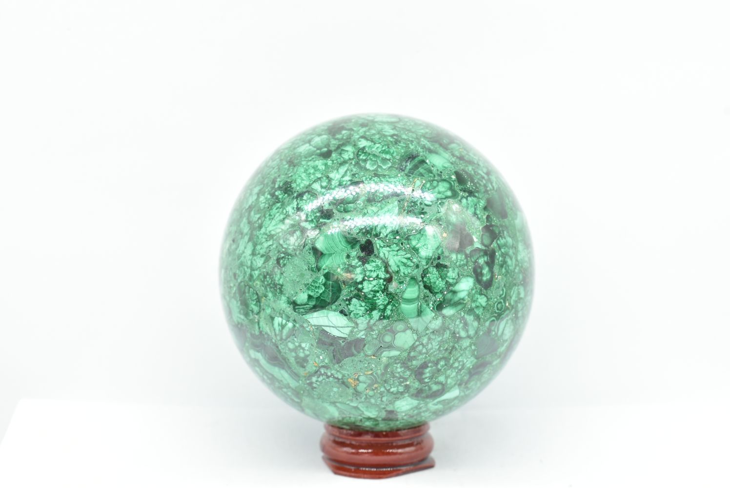 Malachite sphere 8 cm