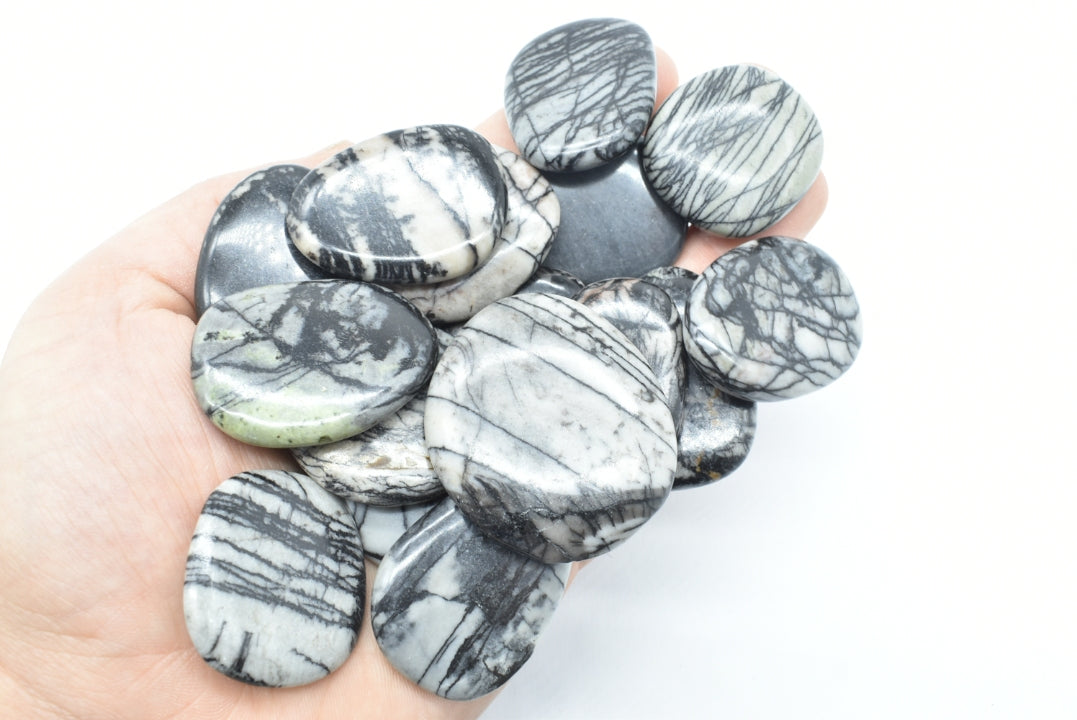 Tumbled Flat Zebra Jasper