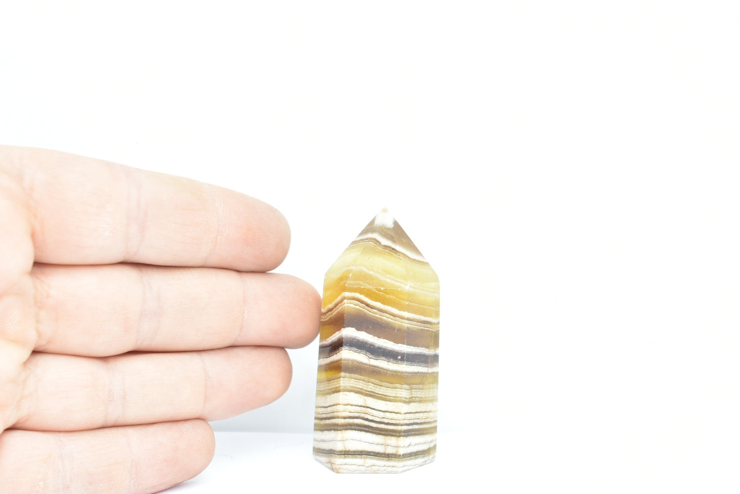 Tip of Yellow Fluorite 7.5 cm