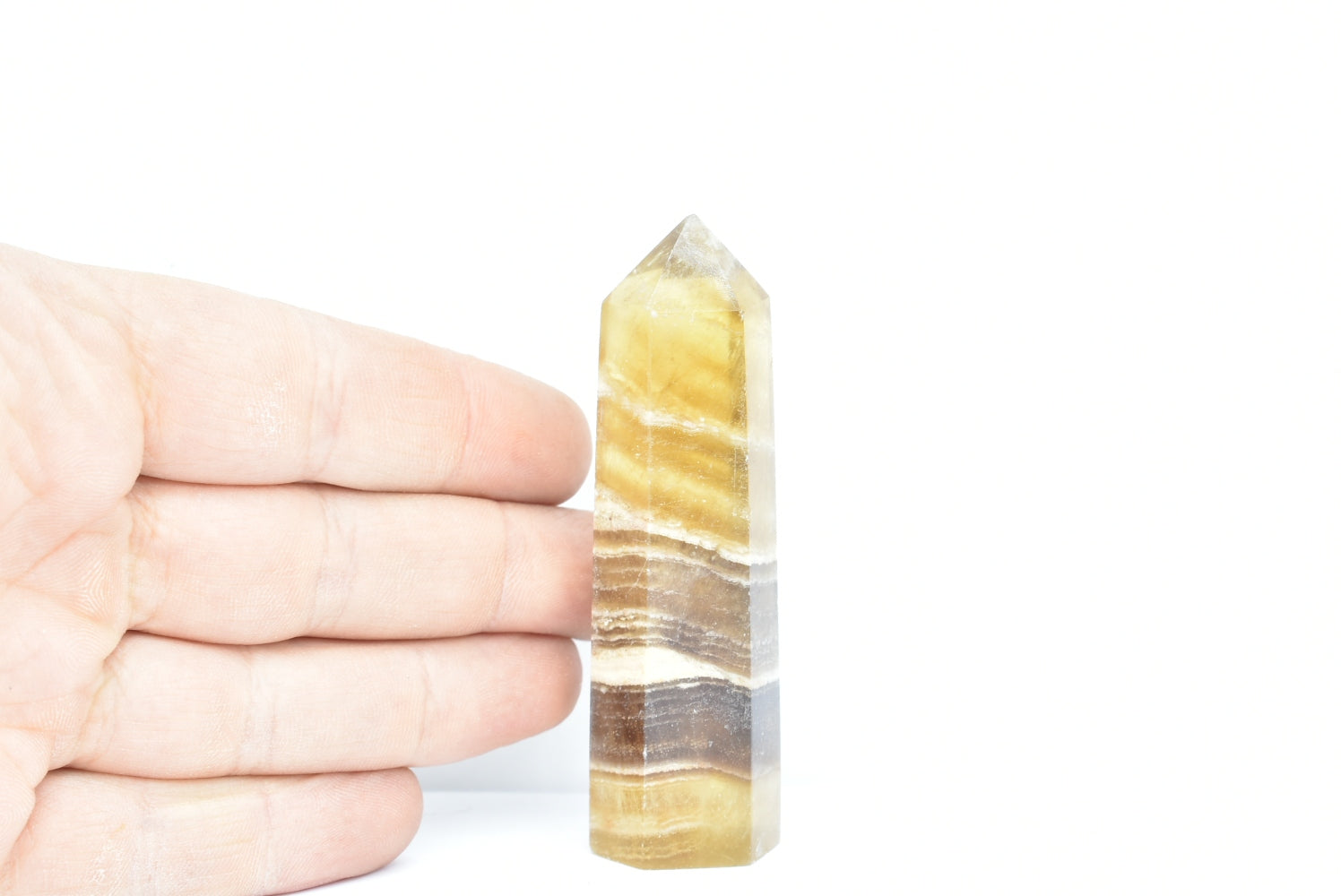 Tip of Yellow Fluorite 7.7 cm