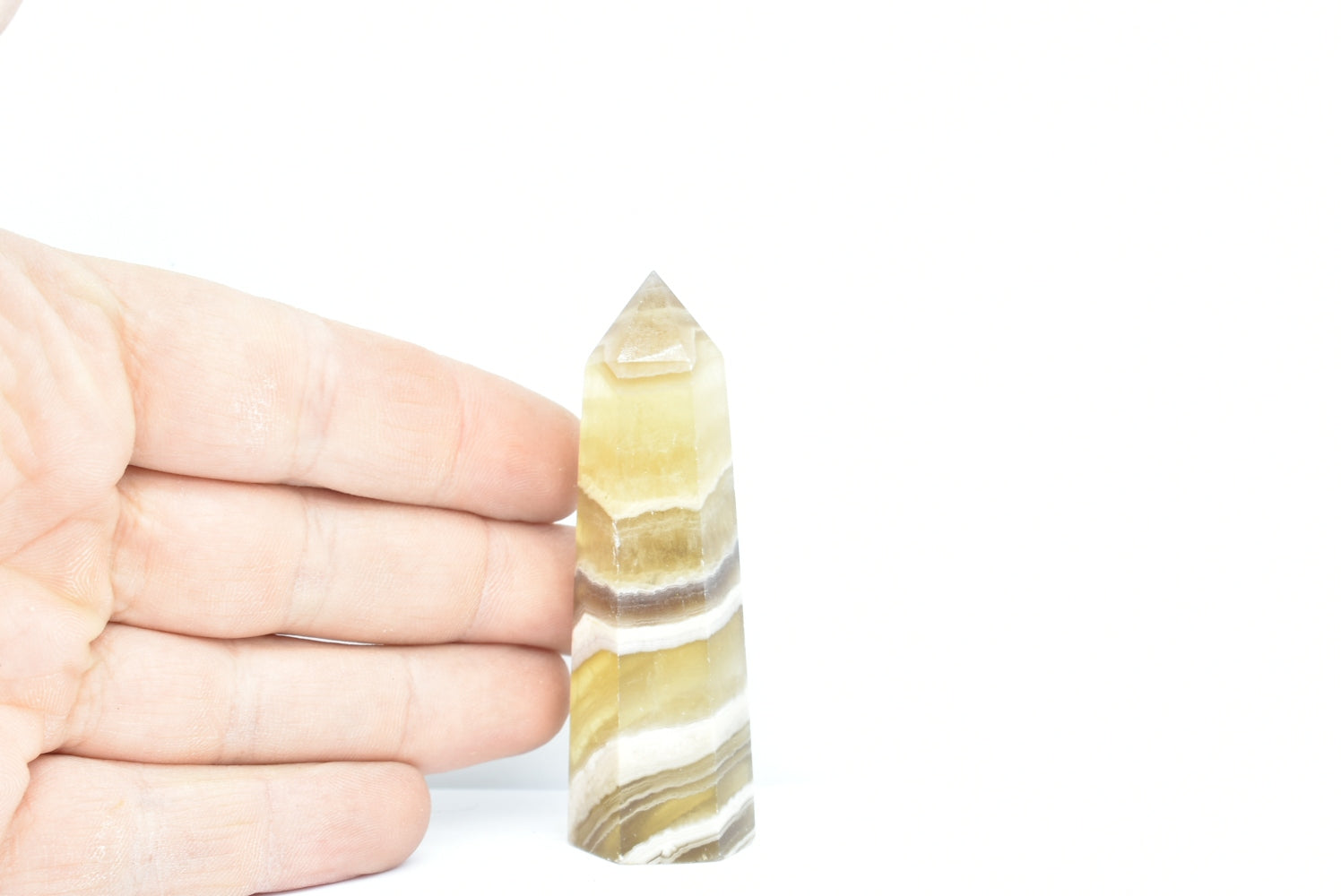 Tip of Yellow Fluorite 8 cm