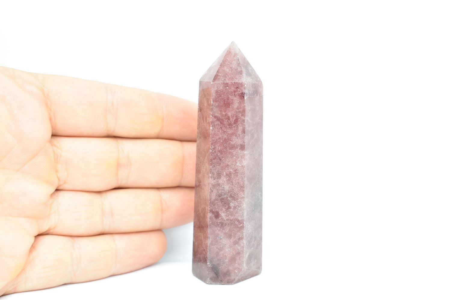 Strawberry Quartz Point 8.4 cm