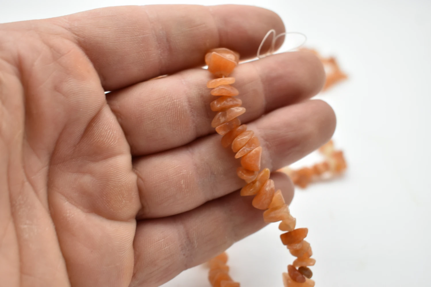 Orange Aventurine stones necklace